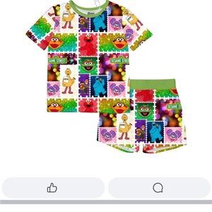 Colorful Sesame Street Bamboo Pajama Set